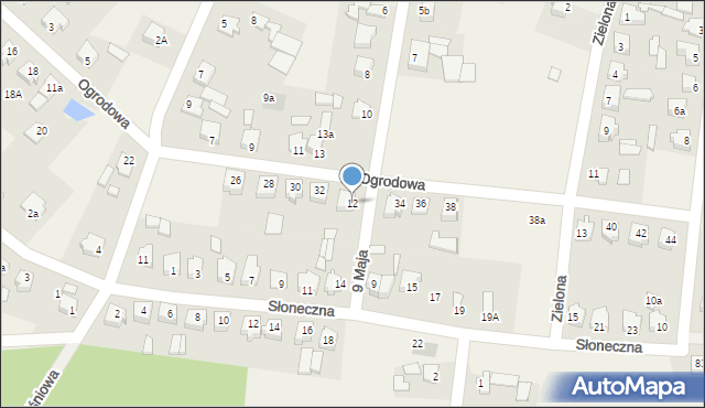 Rogów, 9 Maja, 12, mapa Rogów