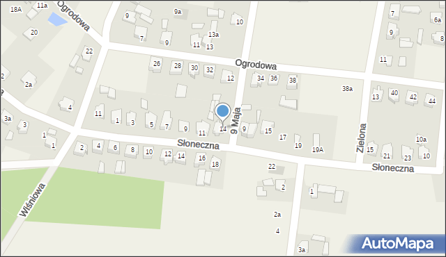 Rogów, 9 Maja, 14, mapa Rogów