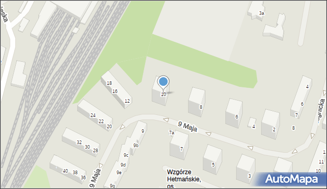 Szczecin, 9 Maja, 10, mapa Szczecina