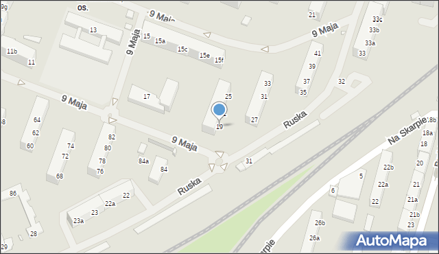 Szczecin, 9 Maja, 19, mapa Szczecina