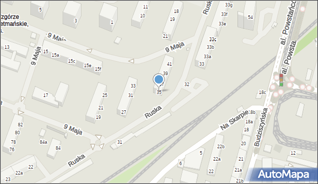 Szczecin, 9 Maja, 35, mapa Szczecina