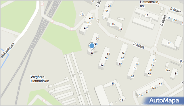 Szczecin, 9 Maja, 44, mapa Szczecina