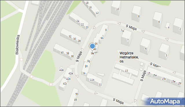 Szczecin, 9 Maja, 9e, mapa Szczecina