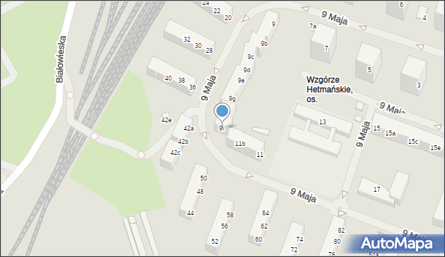 Szczecin, 9 Maja, 9i, mapa Szczecina