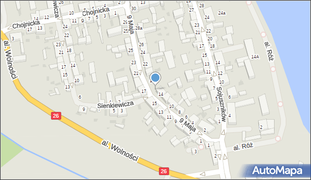 Trzcińsko-Zdrój, 9 Maja, 16, mapa Trzcińsko-Zdrój