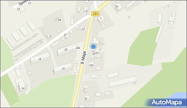 Tuplice, 9 Maja, 13, mapa Tuplice