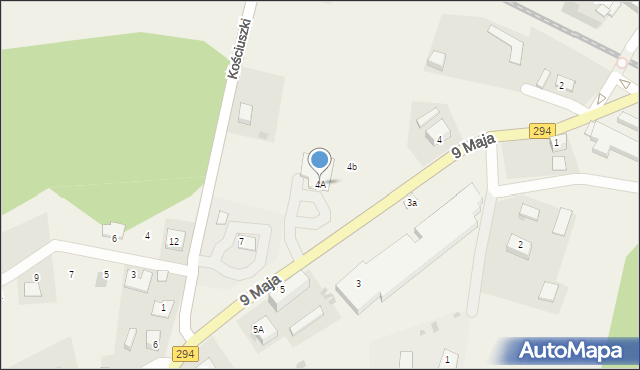 Tuplice, 9 Maja, 4A, mapa Tuplice