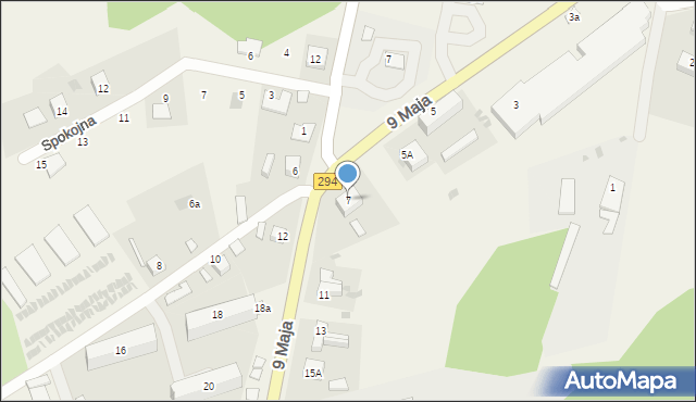 Tuplice, 9 Maja, 7, mapa Tuplice