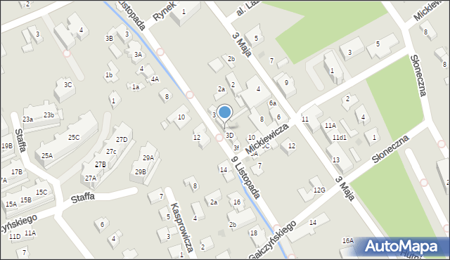 Ustroń, 9 Listopada, 3g, mapa Ustroń
