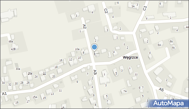 Węgrzce, A1, 6, mapa Węgrzce