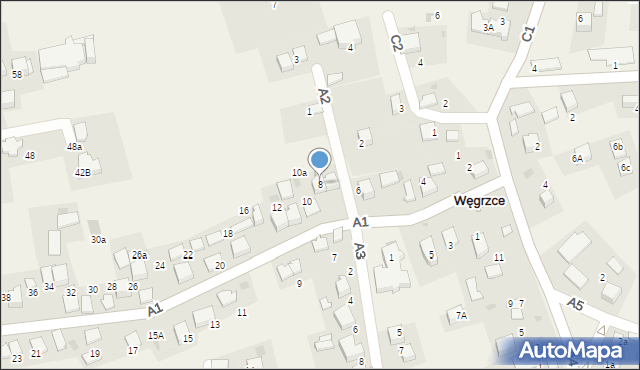 Węgrzce, A1, 8, mapa Węgrzce