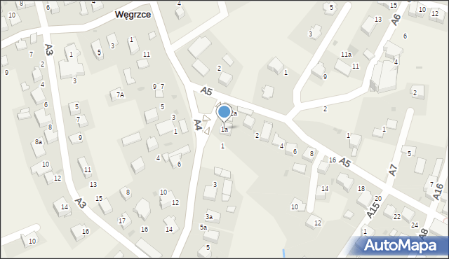 Węgrzce, A10, 1a, mapa Węgrzce