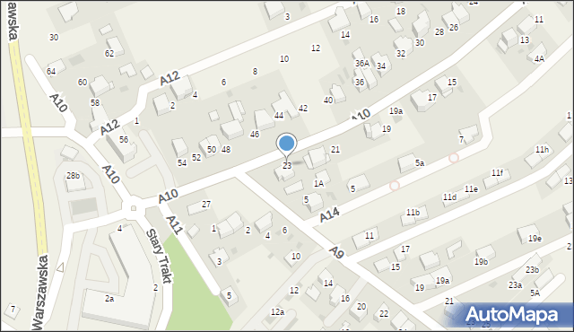 Węgrzce, A10, 23, mapa Węgrzce