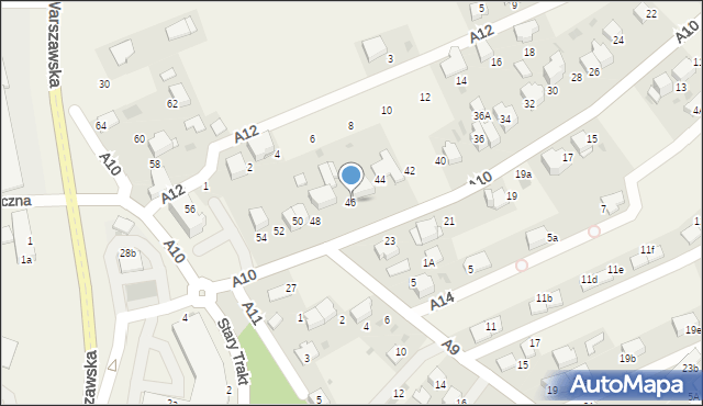 Węgrzce, A10, 46, mapa Węgrzce