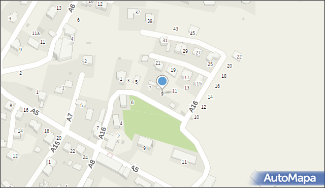 Węgrzce, A16, 9, mapa Węgrzce