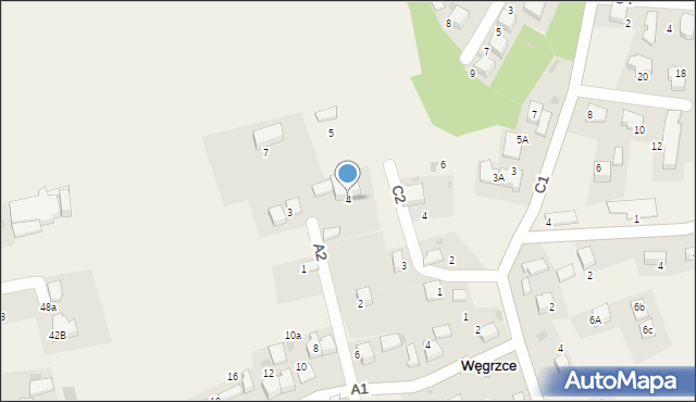 Węgrzce, A2, 4, mapa Węgrzce