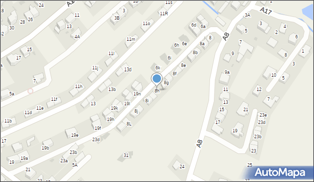 Węgrzce, A8, 8h, mapa Węgrzce