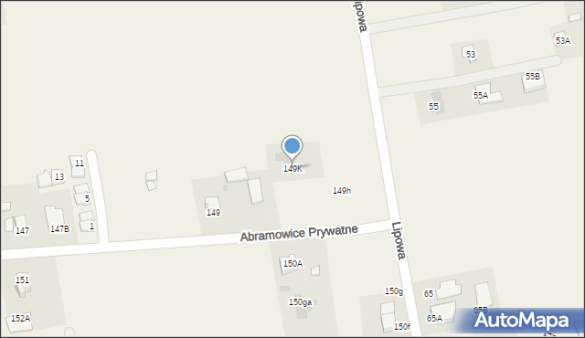 Abramowice Prywatne, Abramowice Prywatne, 149K, mapa Abramowice Prywatne