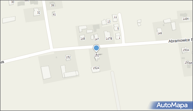 Abramowice Prywatne, Abramowice Prywatne, 151, mapa Abramowice Prywatne
