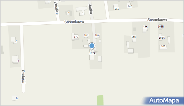 Abramowice Prywatne, Abramowice Prywatne, 167A, mapa Abramowice Prywatne