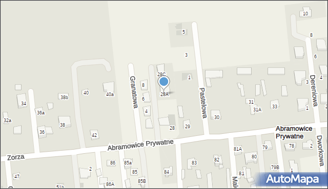 Abramowice Prywatne, Abramowice Prywatne, 28A, mapa Abramowice Prywatne