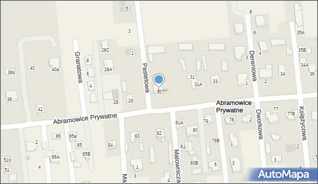 Abramowice Prywatne, Abramowice Prywatne, 30, mapa Abramowice Prywatne