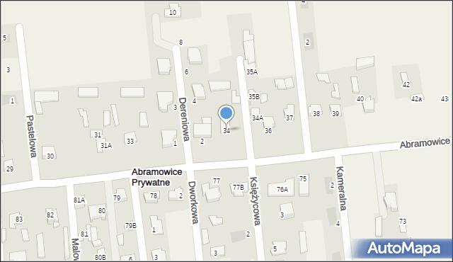 Abramowice Prywatne, Abramowice Prywatne, 34, mapa Abramowice Prywatne