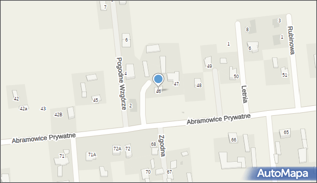 Abramowice Prywatne, Abramowice Prywatne, 46, mapa Abramowice Prywatne