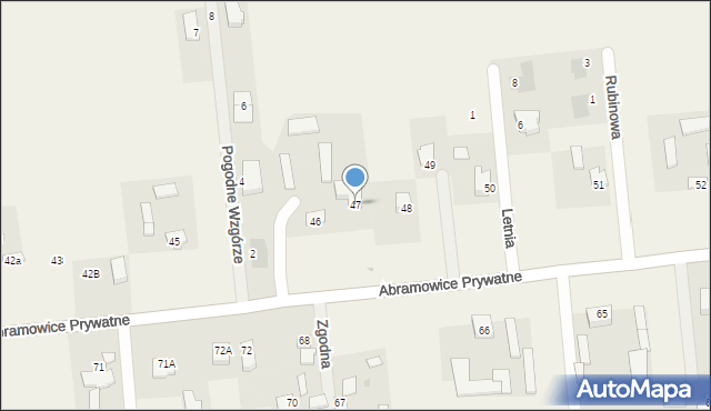 Abramowice Prywatne, Abramowice Prywatne, 47, mapa Abramowice Prywatne