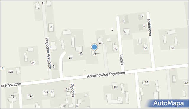 Abramowice Prywatne, Abramowice Prywatne, 48, mapa Abramowice Prywatne