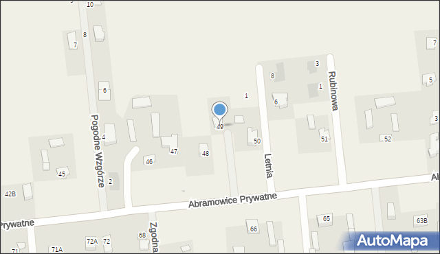 Abramowice Prywatne, Abramowice Prywatne, 49, mapa Abramowice Prywatne