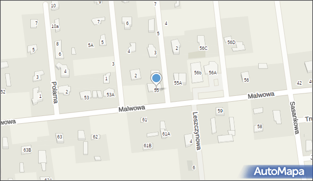 Abramowice Prywatne, Abramowice Prywatne, 55, mapa Abramowice Prywatne