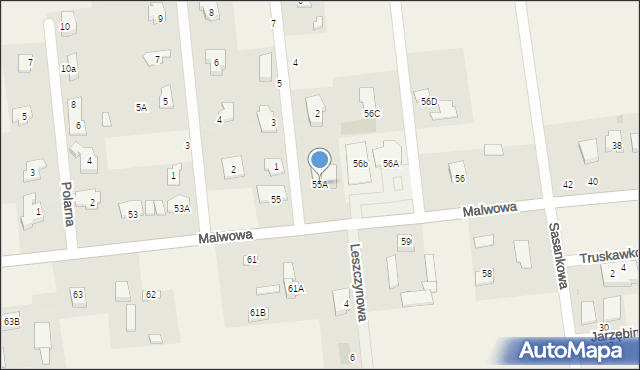 Abramowice Prywatne, Abramowice Prywatne, 55A, mapa Abramowice Prywatne