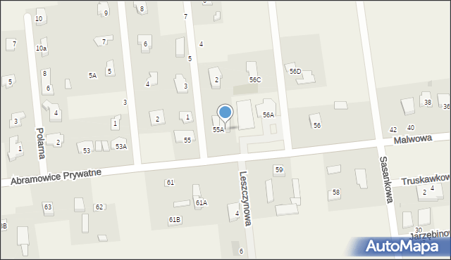 Abramowice Prywatne, Abramowice Prywatne, 55B, mapa Abramowice Prywatne