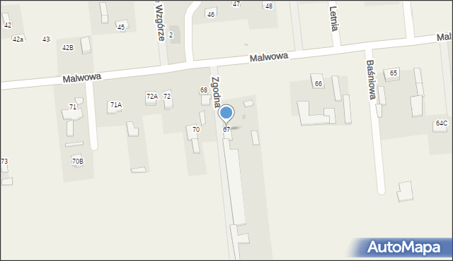 Abramowice Prywatne, Abramowice Prywatne, 67, mapa Abramowice Prywatne