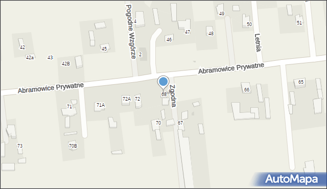 Abramowice Prywatne, Abramowice Prywatne, 68, mapa Abramowice Prywatne