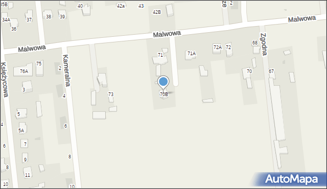 Abramowice Prywatne, Abramowice Prywatne, 70B, mapa Abramowice Prywatne