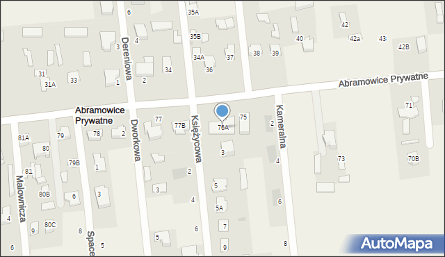 Abramowice Prywatne, Abramowice Prywatne, 76A, mapa Abramowice Prywatne