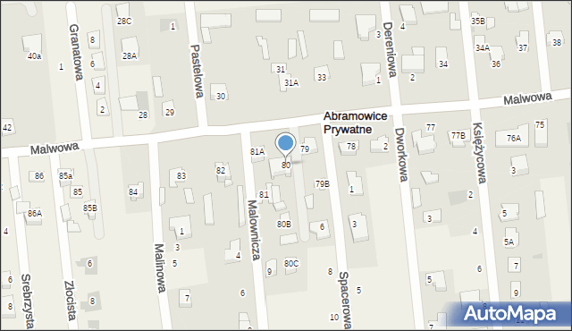 Abramowice Prywatne, Abramowice Prywatne, 80, mapa Abramowice Prywatne