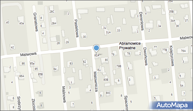 Abramowice Prywatne, Abramowice Prywatne, 81A, mapa Abramowice Prywatne