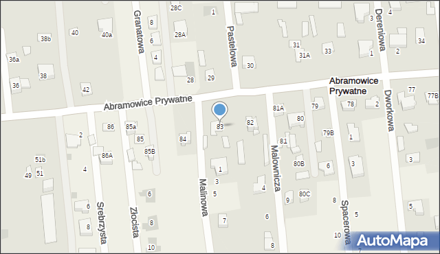 Abramowice Prywatne, Abramowice Prywatne, 83, mapa Abramowice Prywatne