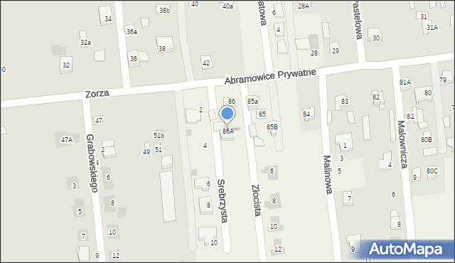 Abramowice Prywatne, Abramowice Prywatne, 86A, mapa Abramowice Prywatne