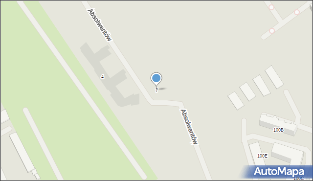 Białystok, Absolwentów, 7, mapa Białegostoku