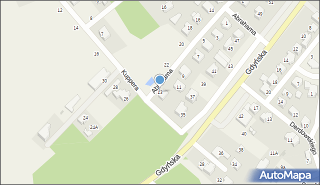 Chwaszczyno, Abrahama, 13, mapa Chwaszczyno