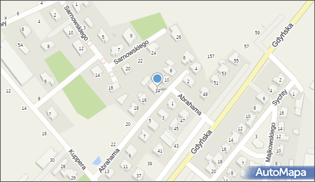 Chwaszczyno, Abrahama, 14, mapa Chwaszczyno