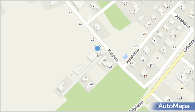 Chwaszczyno, Abrahama, 30, mapa Chwaszczyno