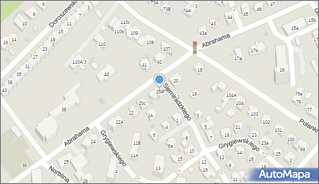 Gdańsk, Abrahama Antoniego, 20A, mapa Gdańska