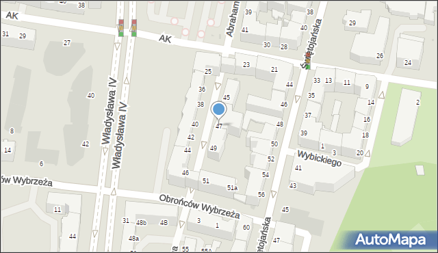 Gdynia, Abrahama Antoniego, 47, mapa Gdyni
