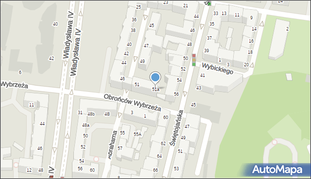 Gdynia, Abrahama Antoniego, 51a, mapa Gdyni
