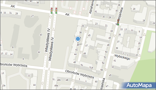 Gdynia, Abrahama Antoniego, 40, mapa Gdyni